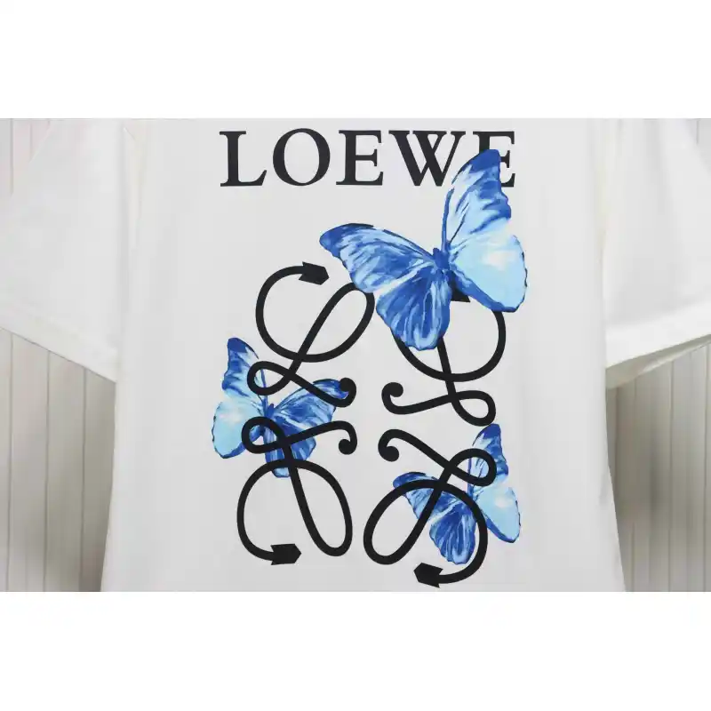 EM Sneakers Loewe T-shirt Butterfly Short Sleeve White