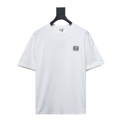 EM Sneakers Loewe T-shirt Classic Embroidered Logo White 01