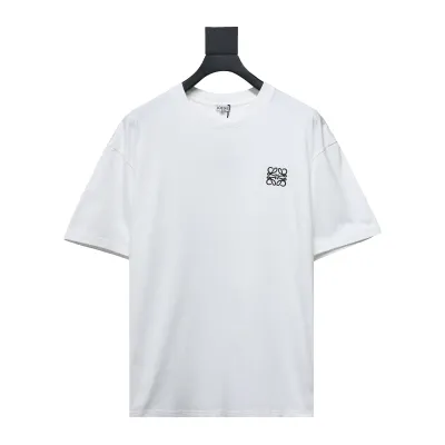 EM Sneakers Loewe T-shirt Classic Embroidered Logo White 01