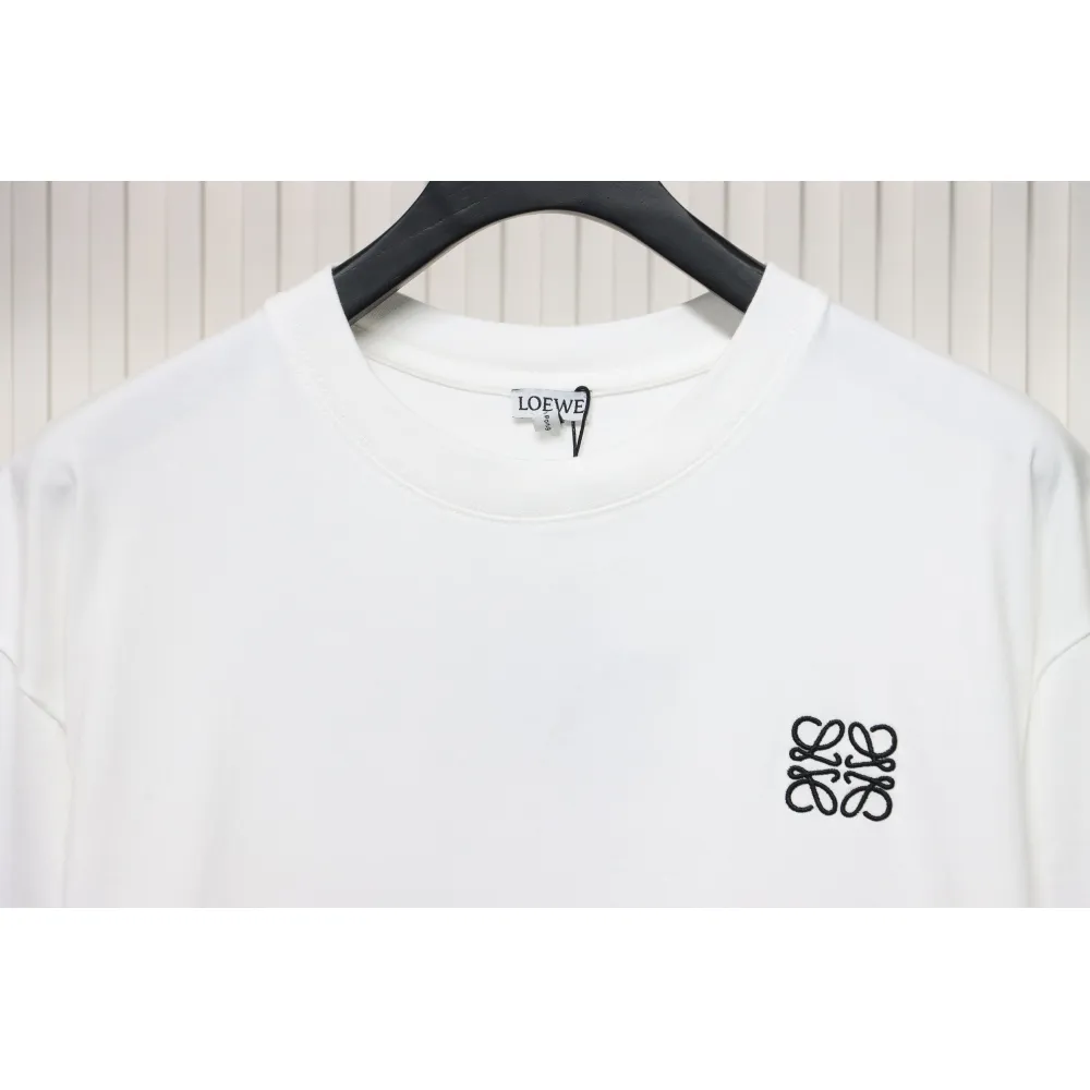 EM Sneakers Loewe T-shirt Classic Embroidered Logo White