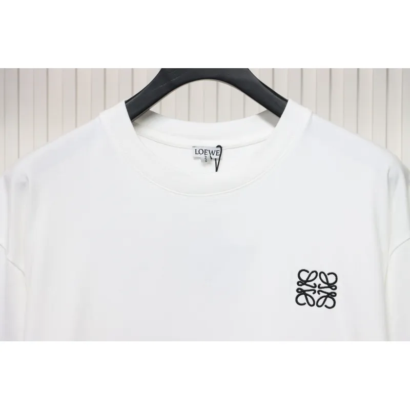 EM Sneakers Loewe T-shirt Classic Embroidered Logo White