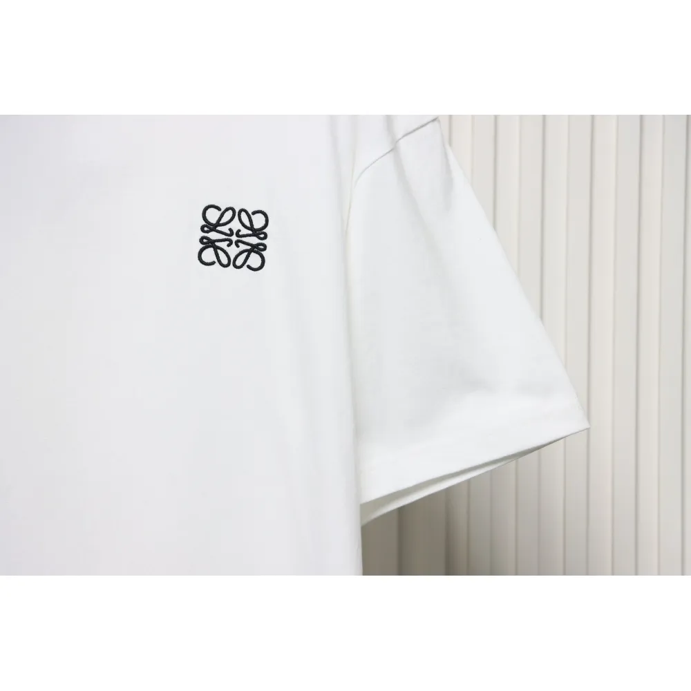 EM Sneakers Loewe T-shirt Classic Embroidered Logo White
