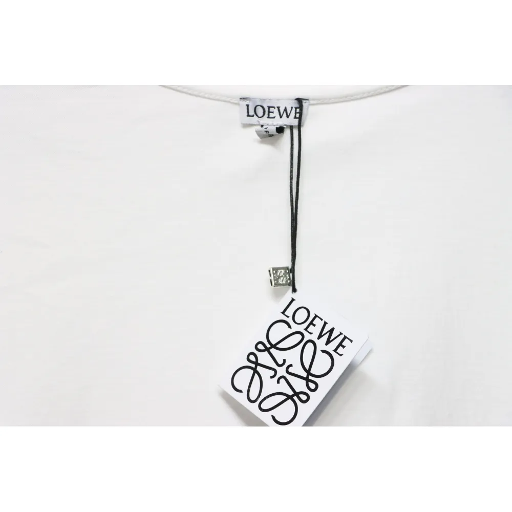 EM Sneakers Loewe T-shirt Classic Embroidered Logo White