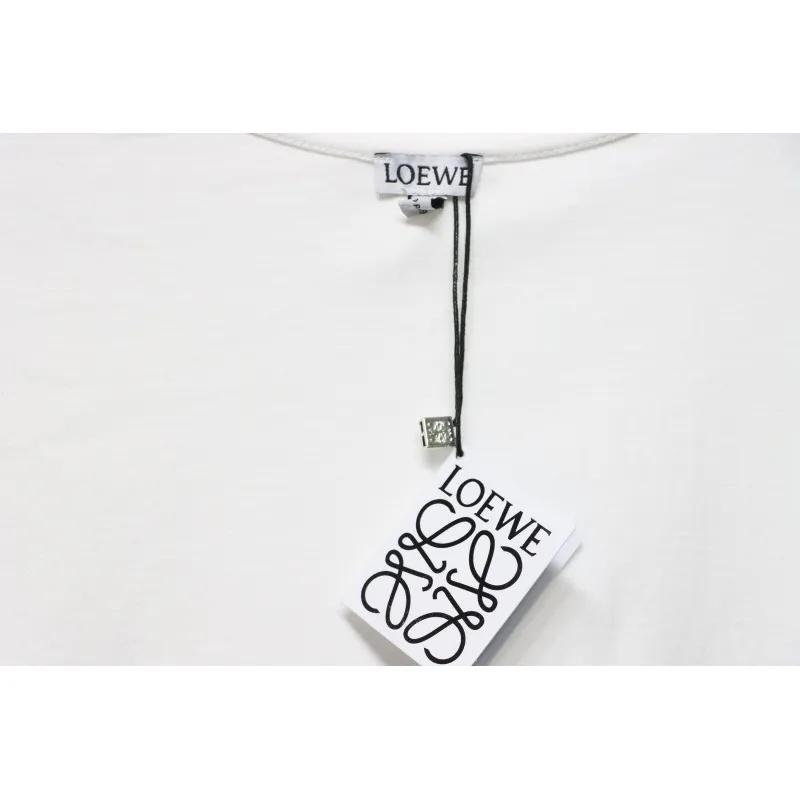 EM Sneakers Loewe T-shirt Classic Embroidered Logo White