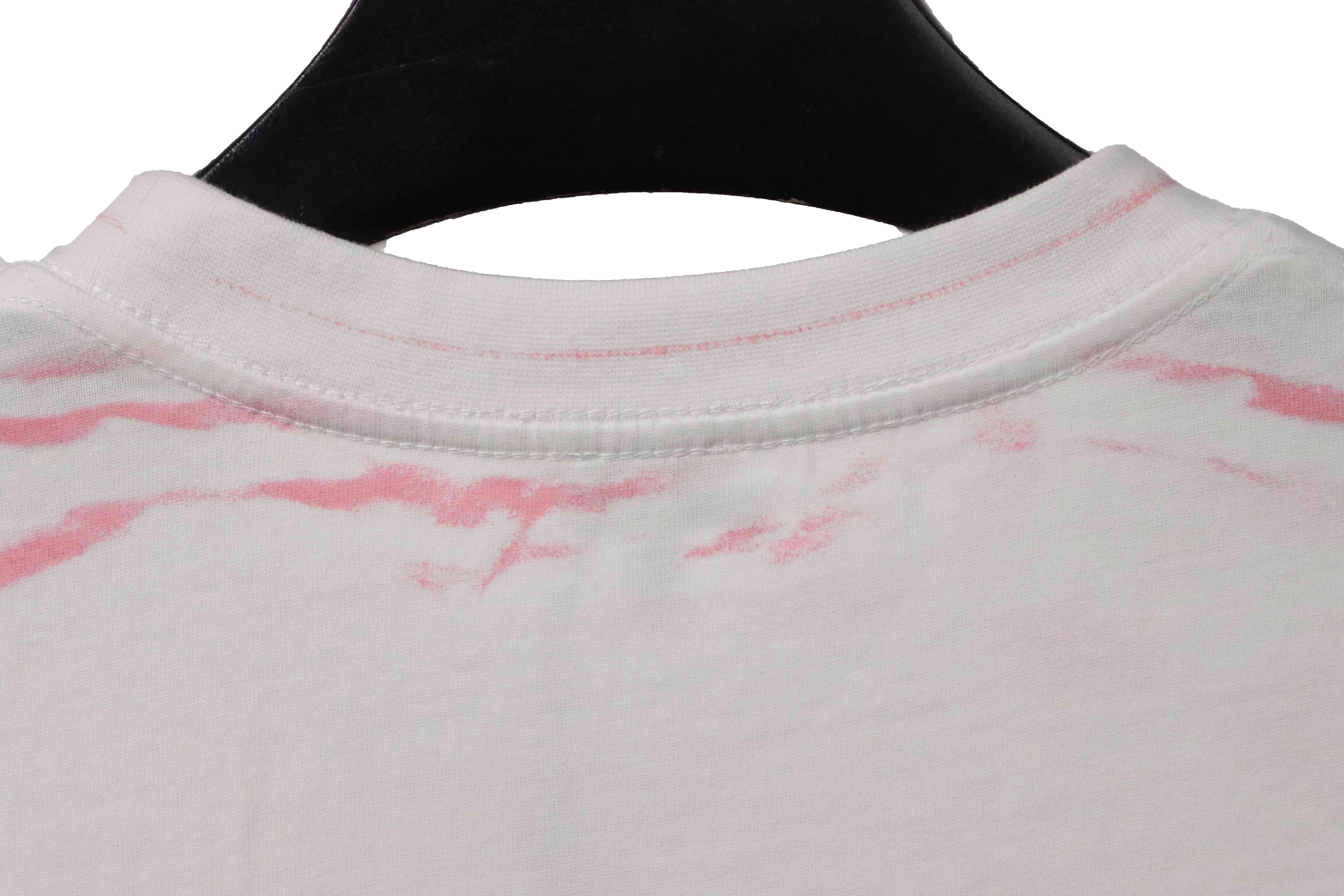 EM Sneakers Loewe T-shirt Graffiti Rendering Print White Pink
