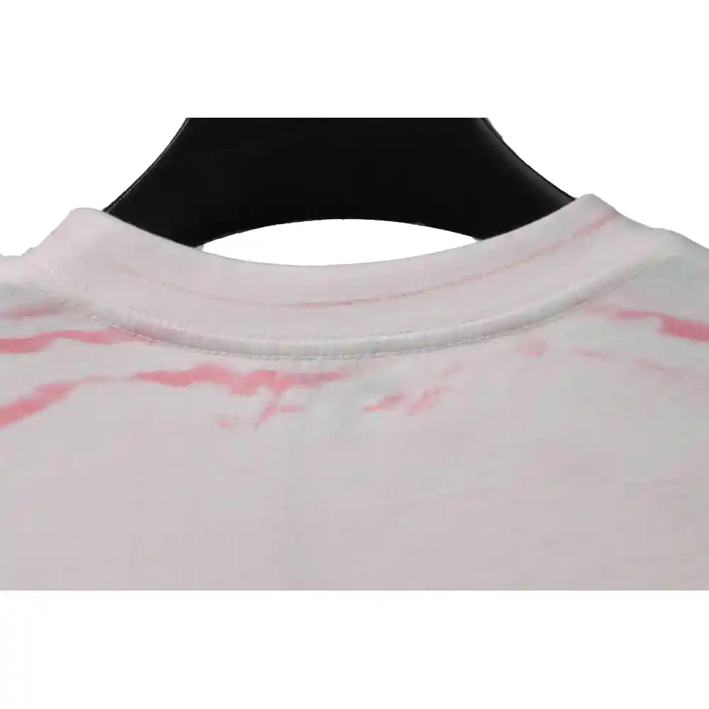 EM Sneakers Loewe T-shirt Graffiti Rendering Print White Pink
