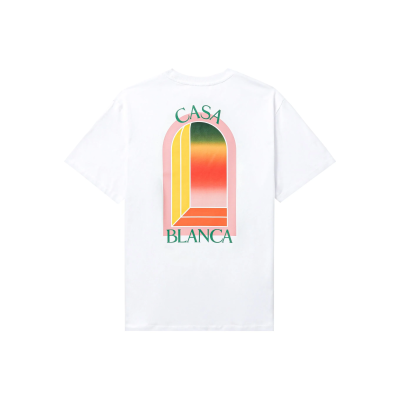 EM Sneakers Casablanca T-Shirt Gradient Arch Logo White 02