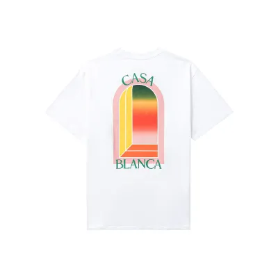 EM Sneakers Casablanca T-Shirt Gradient Arch Logo White 02
