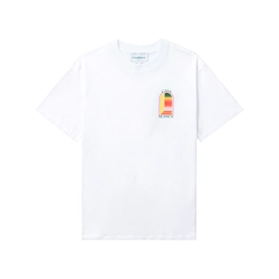EM Sneakers Casablanca T-Shirt Gradient Arch Logo White 01