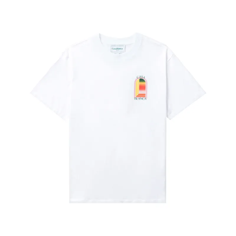 EM Sneakers Casablanca T-Shirt Gradient Arch Logo White