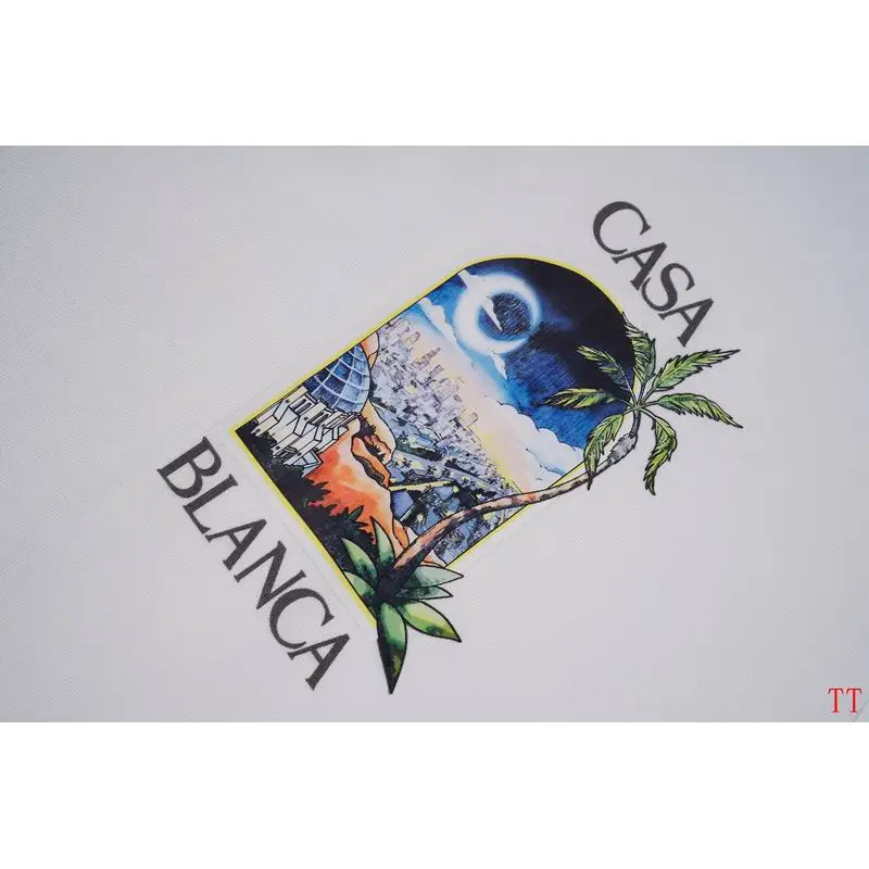 EM Sneakers Casablanca T-Shirt LA Night Printed Black or White