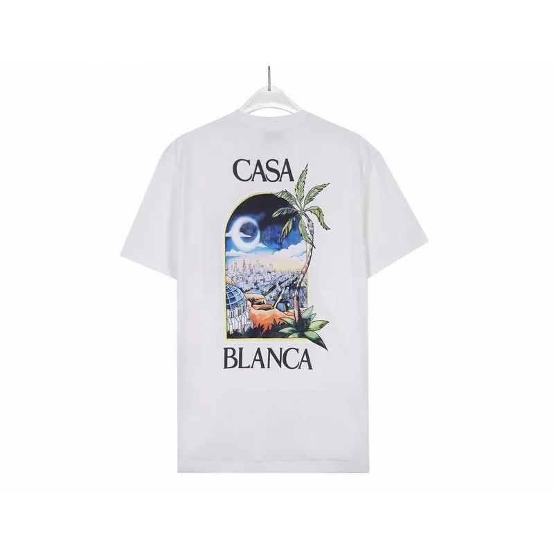 EM Sneakers Casablanca T-Shirt LA Night Printed Black or White