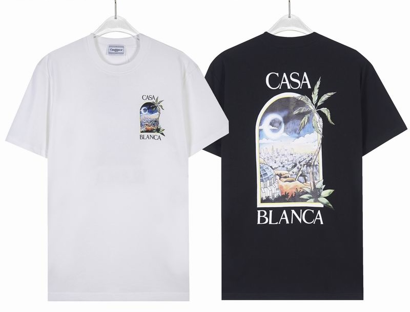 EM Sneakers Casablanca T-Shirt LA Night Printed Black or White