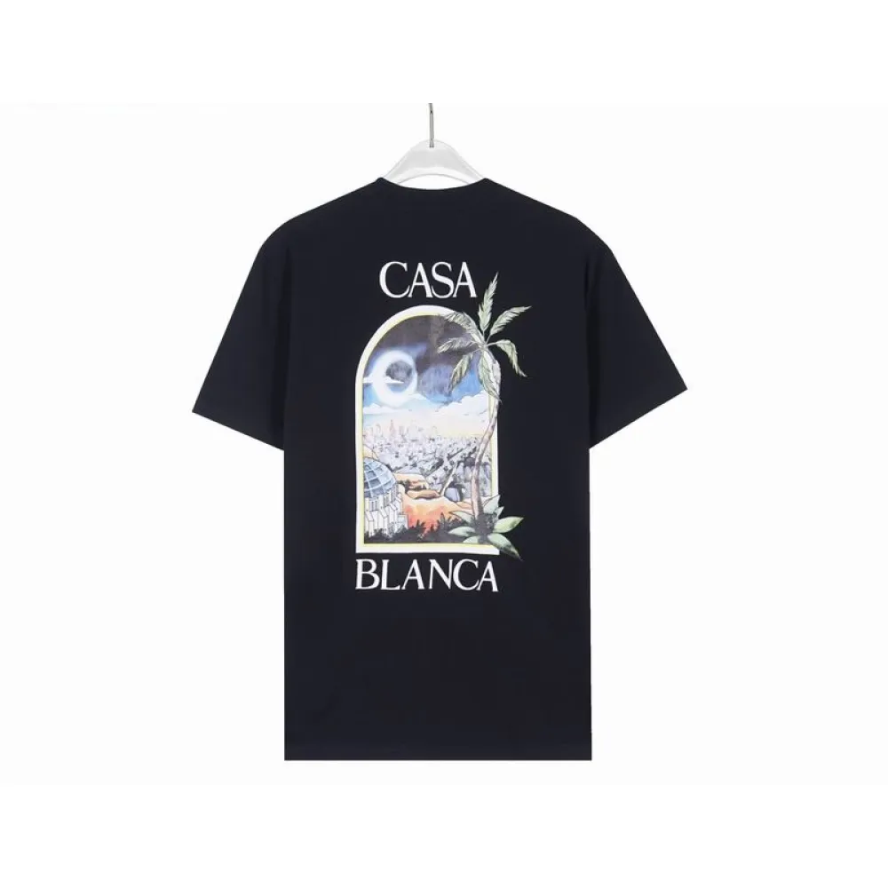 EM Sneakers Casablanca T-Shirt LA Night Printed Black or White