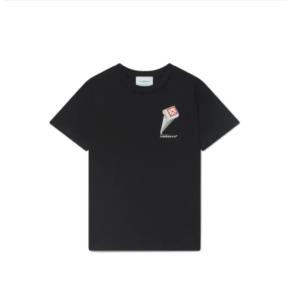 EM Sneakers Casablanca T-Shirt Leaning Column Black