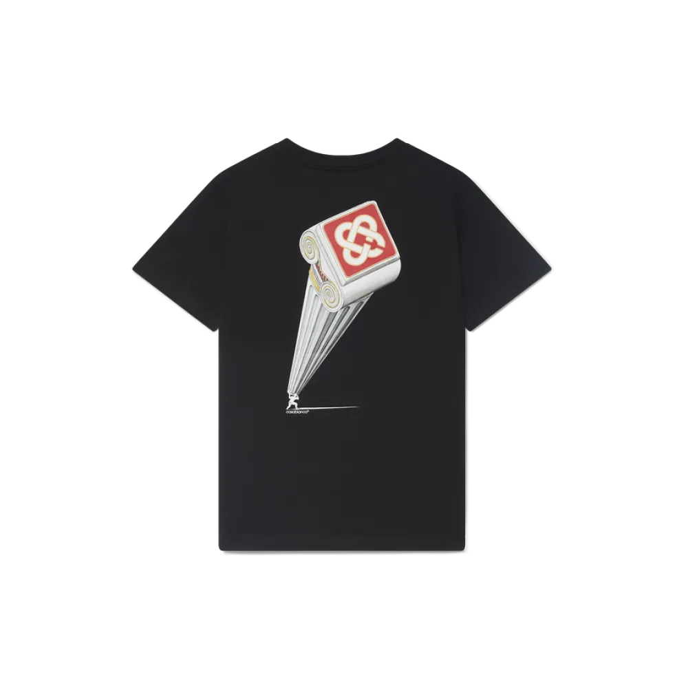 EM Sneakers Casablanca T-Shirt Leaning Column Black
