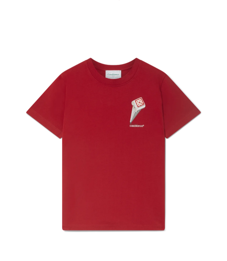 EM Sneakers Casablanca T-Shirt Leaning Column Red
