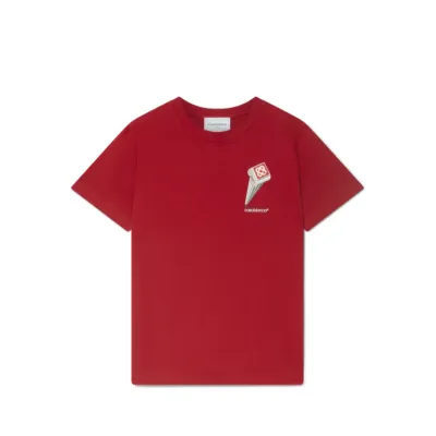 EM Sneakers Casablanca T-Shirt Leaning Column Red 01