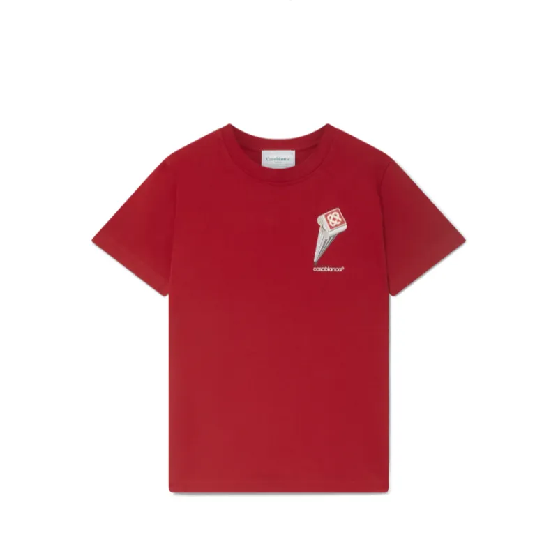 EM Sneakers Casablanca T-Shirt Leaning Column Red