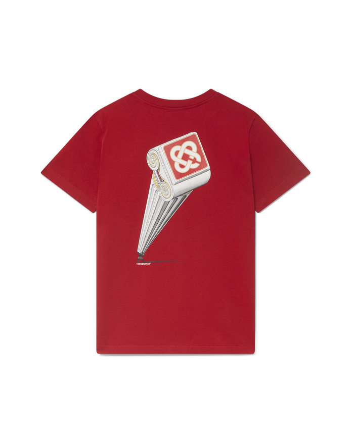 EM Sneakers Casablanca T-Shirt Leaning Column Red