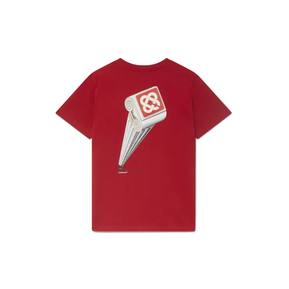 EM Sneakers Casablanca T-Shirt Leaning Column Red