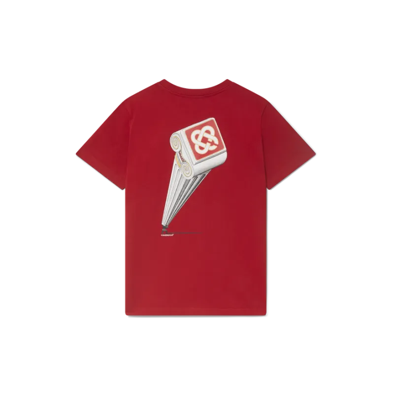 EM Sneakers Casablanca T-Shirt Leaning Column Red