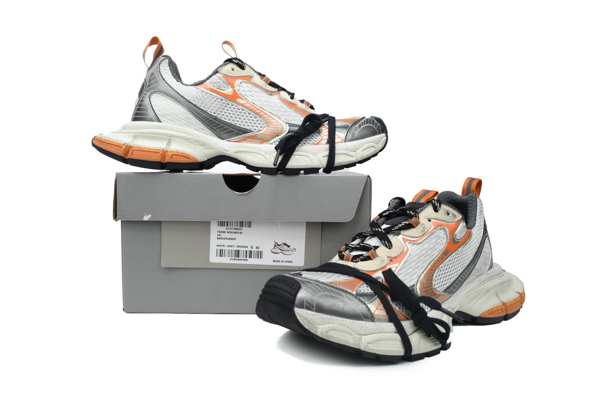 EM Sneakers Balenciaga 3XL Sneaker White Grey Orange
