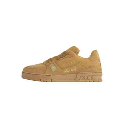 EM Sneakers Louis Vuitton Trainer Sneaker Brown Fivets 01