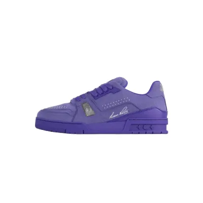 EM Sneakers Louis Vuitton Trainer Sneaker Purple Rivet 01