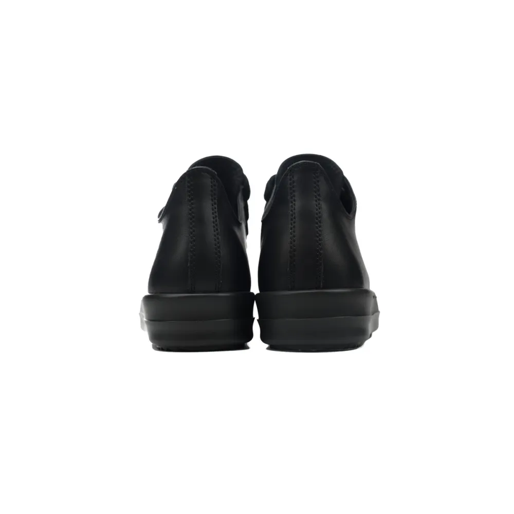 EM Sneakers Rick Owens Jumbo Laces Lido Black Leather Low Top Sneakers