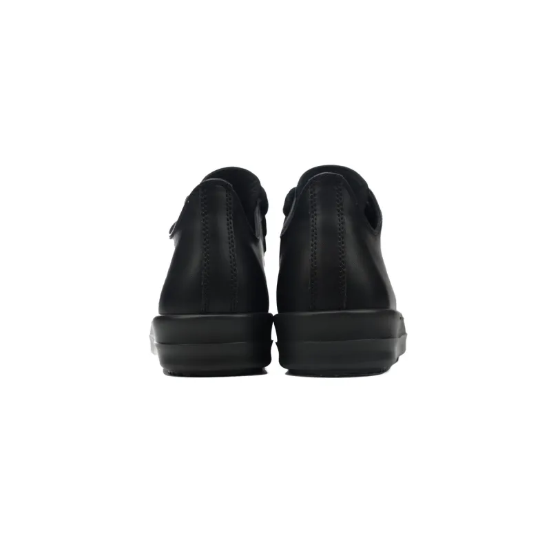 EM Sneakers Rick Owens Jumbo Laces Lido Black Leather Low Top Sneakers