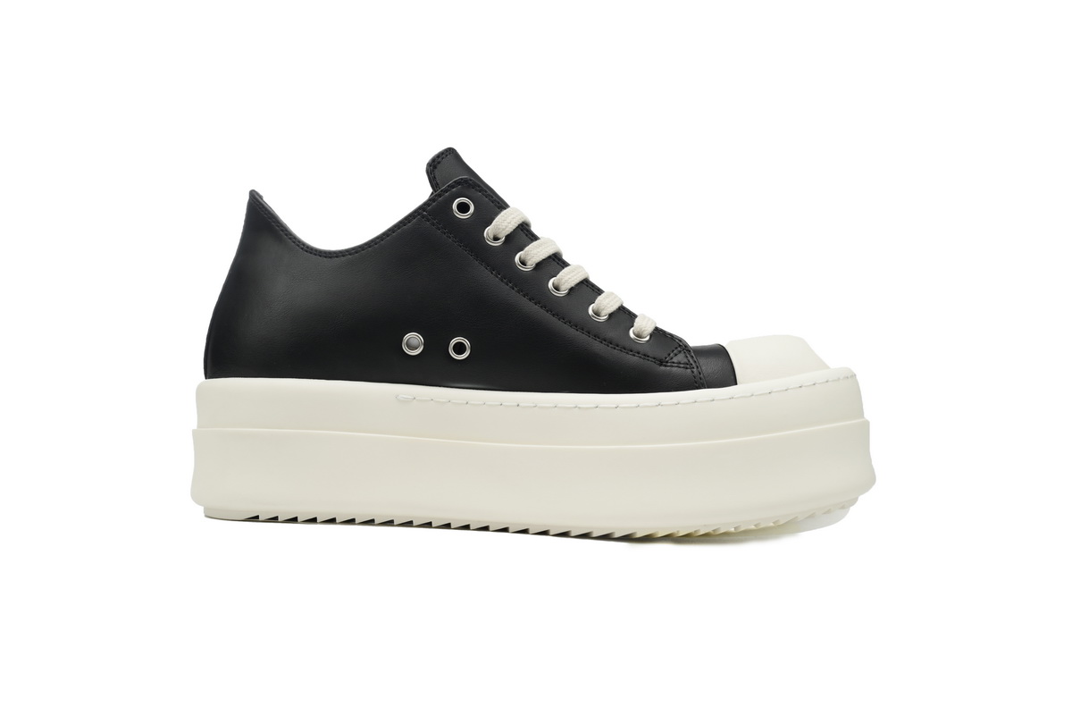 EM Sneakers Rick Owens Mega Bumper Low Leather Black Milk