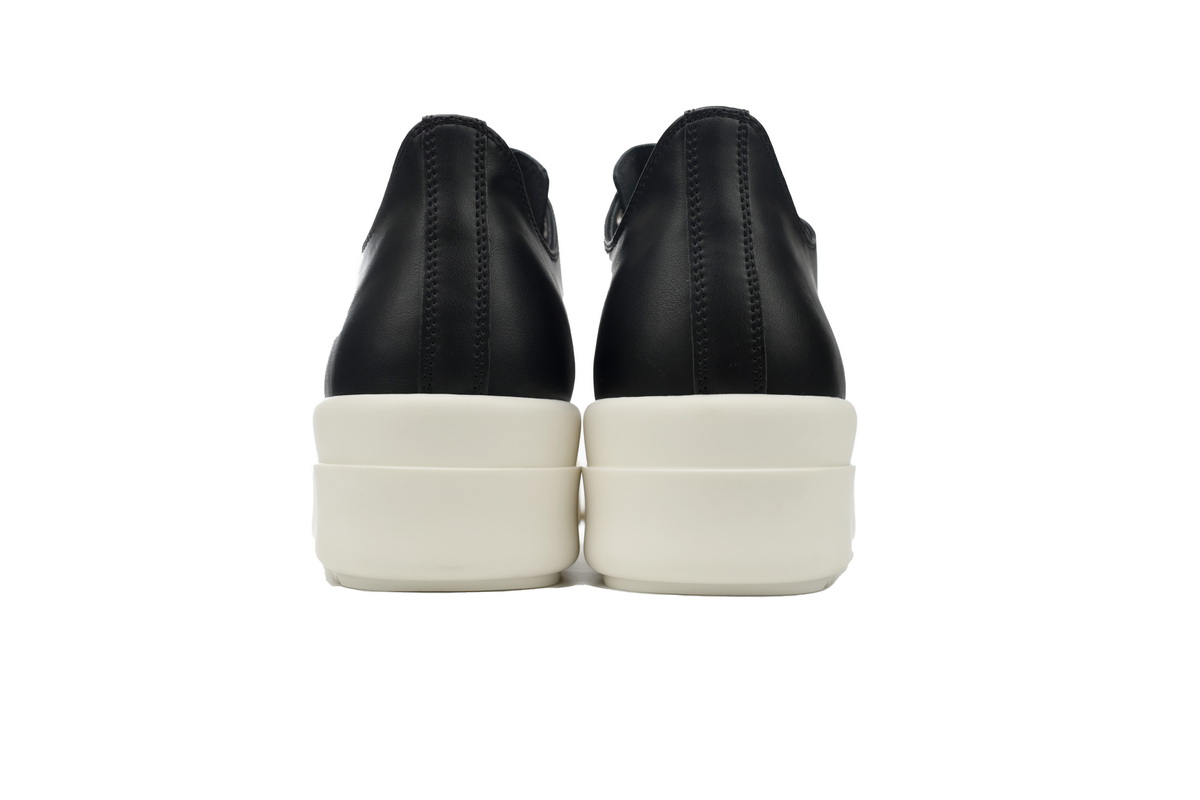 EM Sneakers Rick Owens Mega Bumper Low Leather Black Milk
