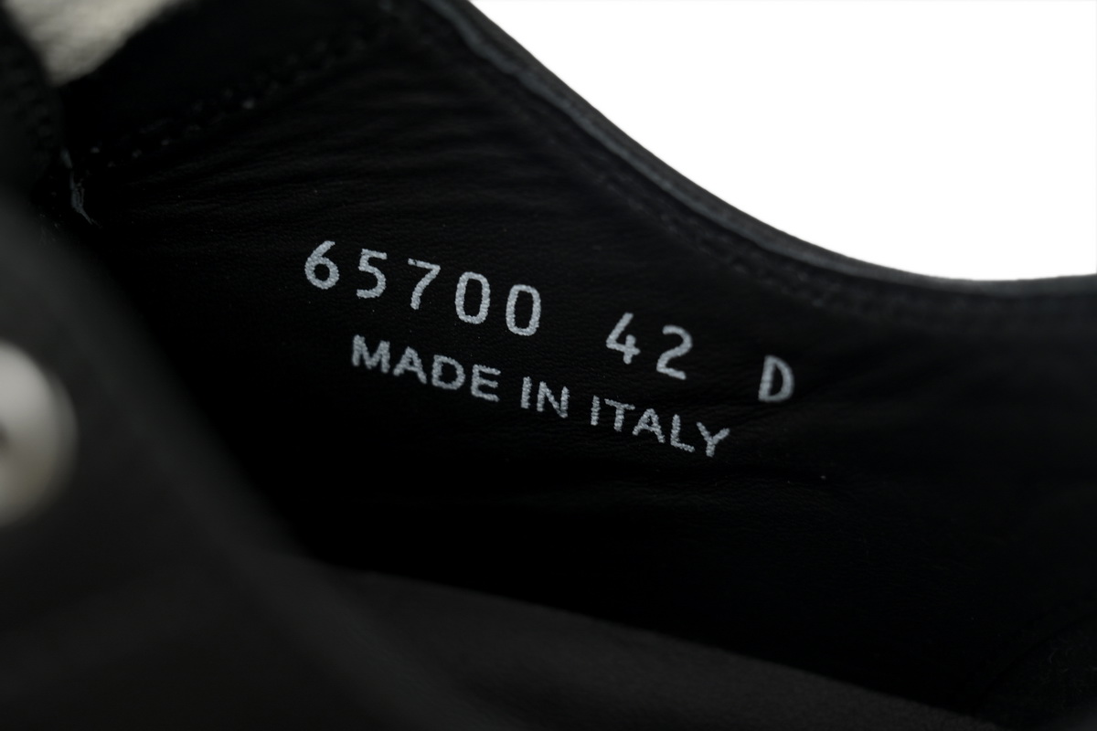 EM Sneakers Rick Owens Mega Bumper Low Leather Black Milk