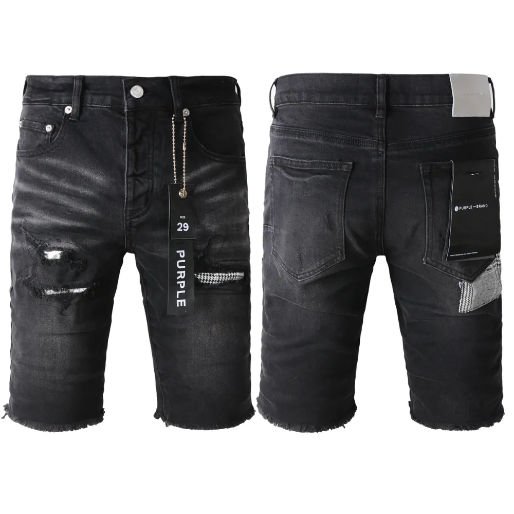 EM Sneakers Purple Brand Denim Shorts 5001