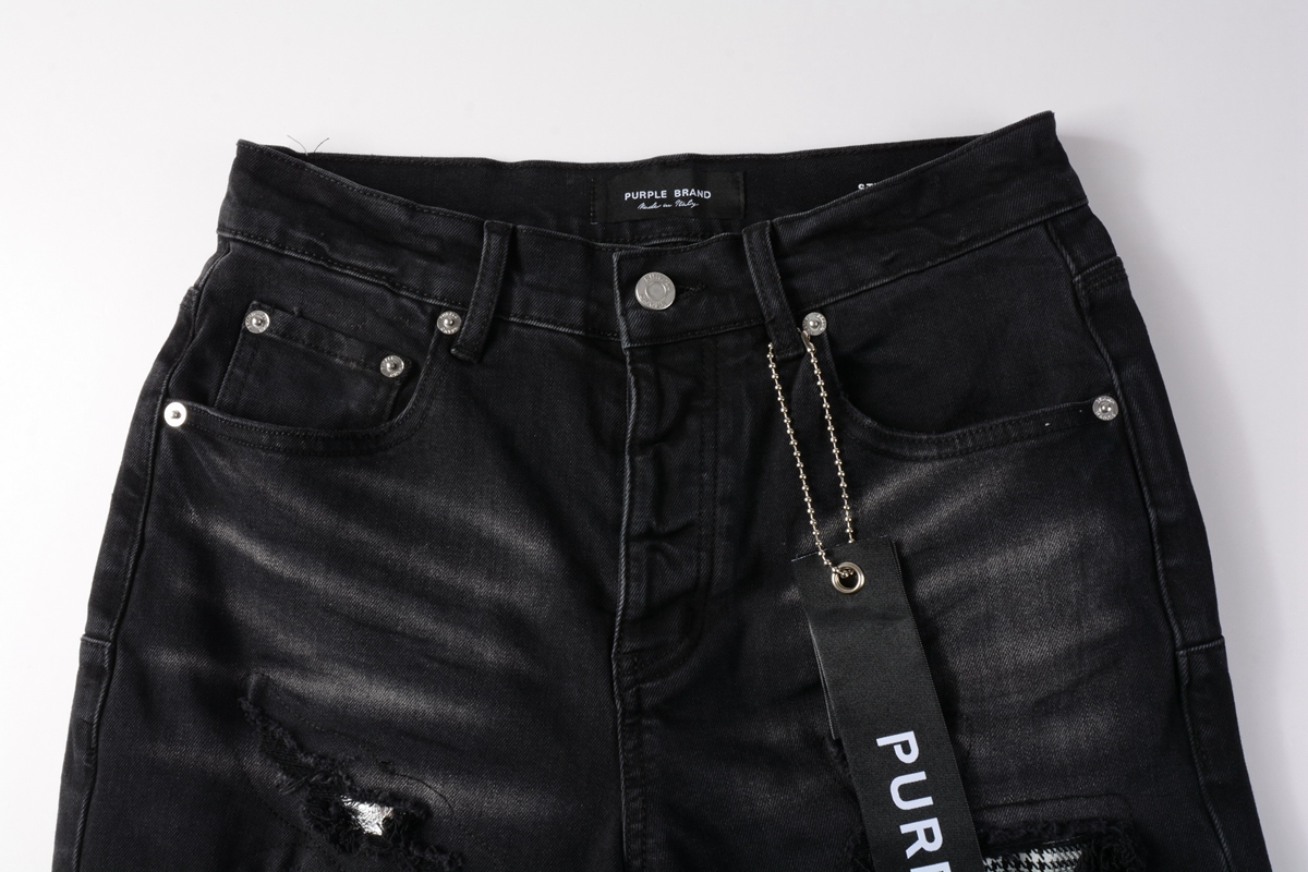 EM Sneakers Purple Brand Denim Shorts 5001