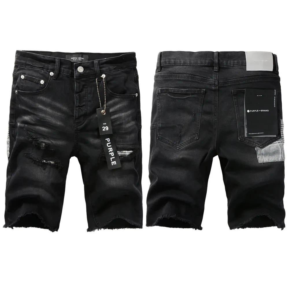 EM Sneakers Purple Brand Denim Shorts 5001