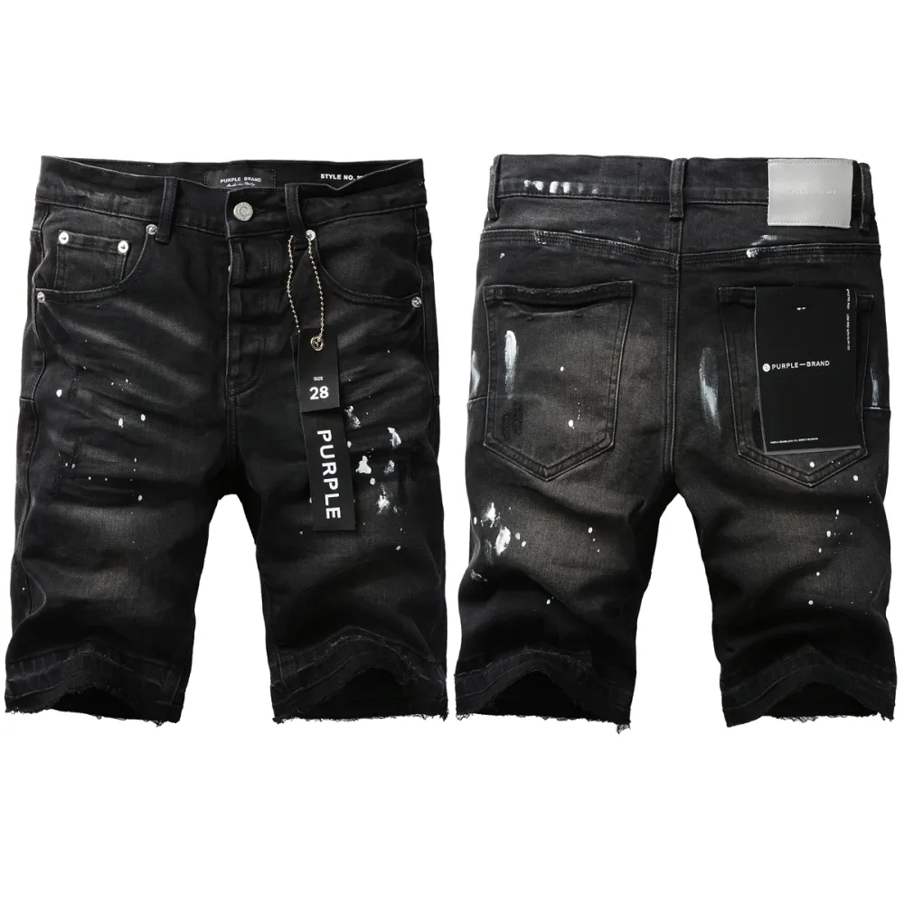 EM Sneakers Purple Brand Denim Shorts 5002