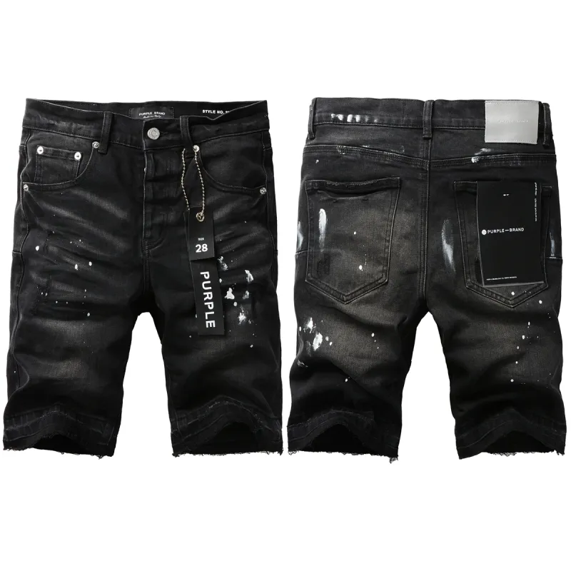 EM Sneakers Purple Brand Denim Shorts 5002