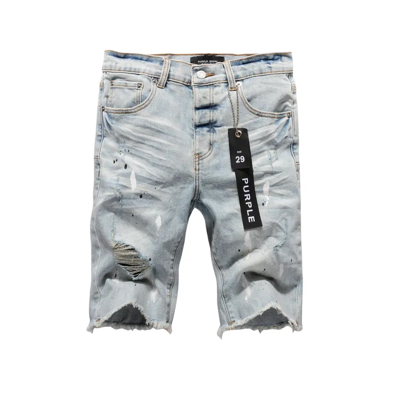 EM Sneakers Purple Brand Denim Shorts 5006