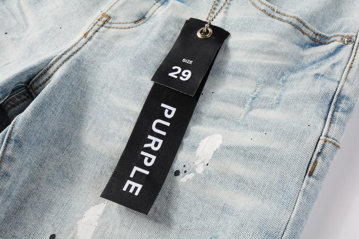 EM Sneakers Purple Brand Denim Shorts 5006