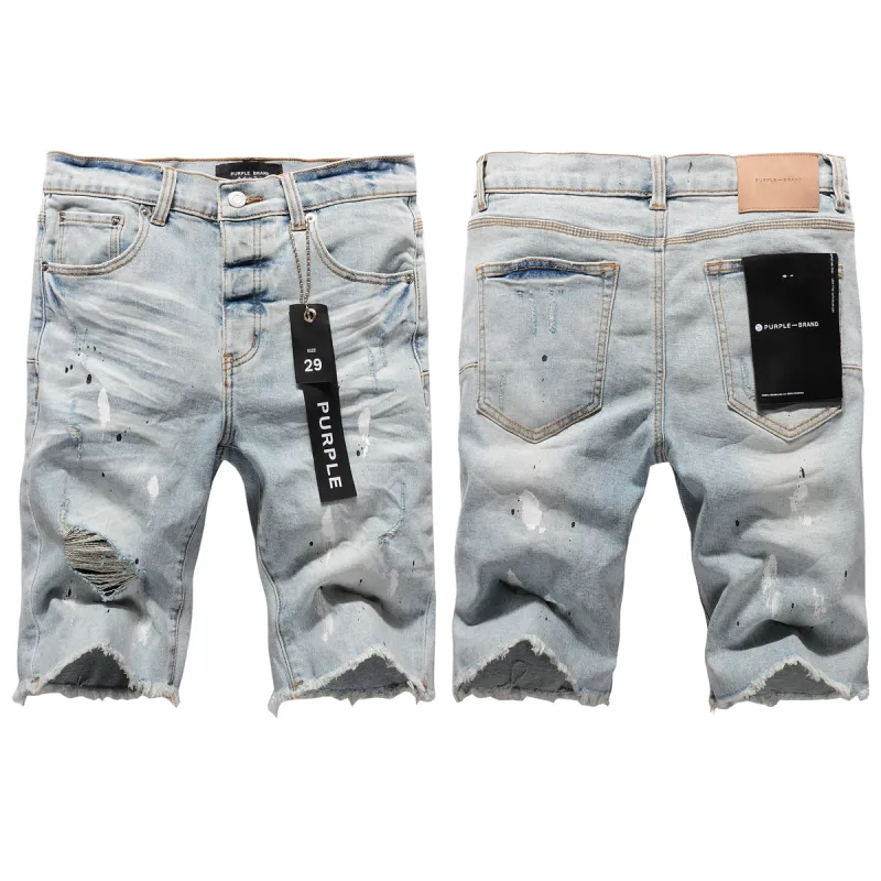 EM Sneakers Purple Brand Denim Shorts 5006