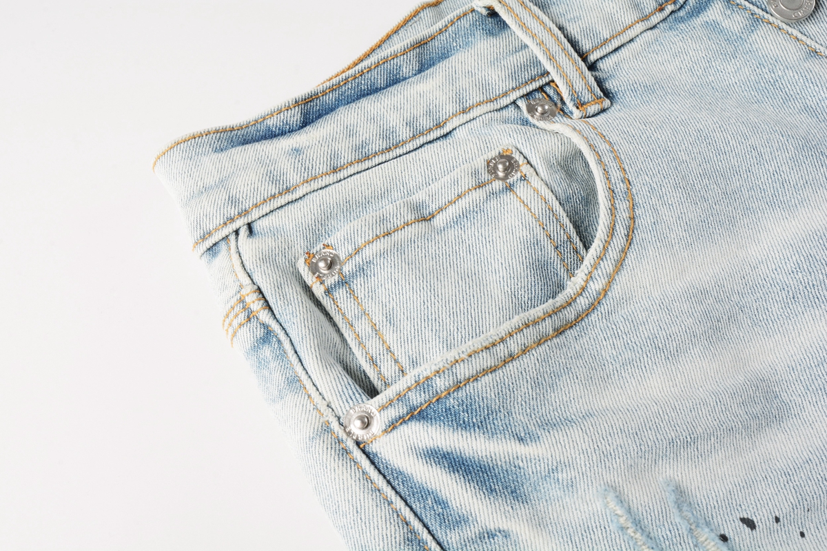 EM Sneakers Purple Brand Denim Shorts 5006