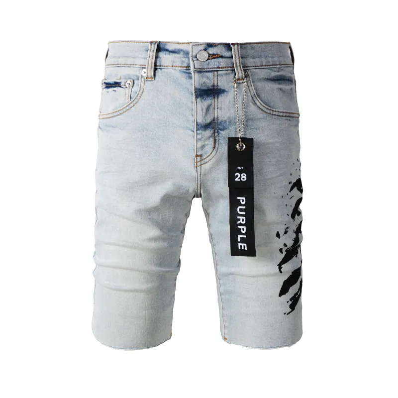EM Sneakers Purple Brand Denim Shorts 5048