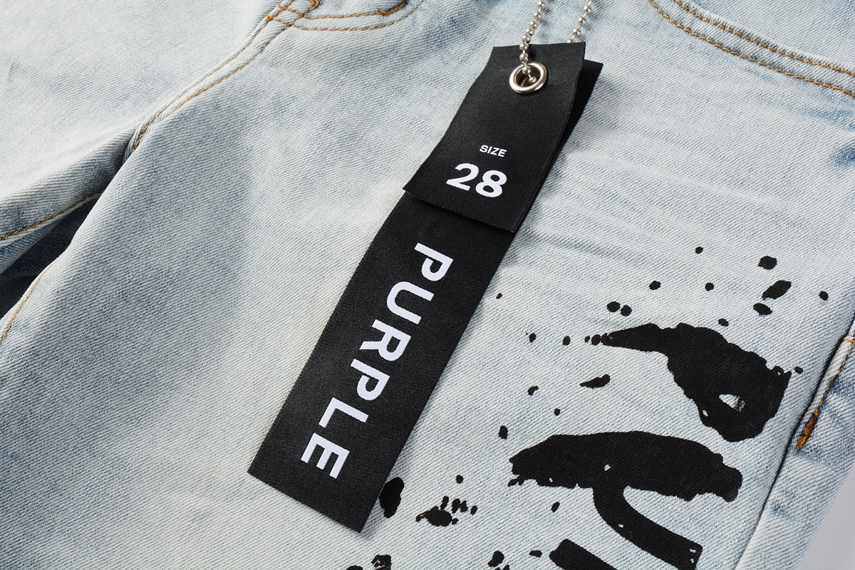 EM Sneakers Purple Brand Denim Shorts 5048