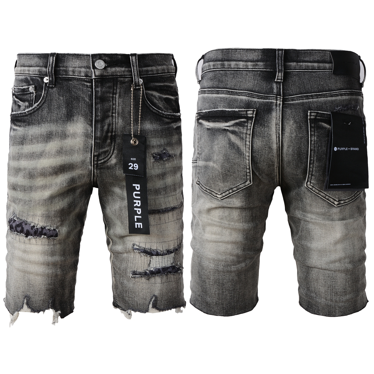 EM Sneakers Purple Brand Denim Shorts 5068