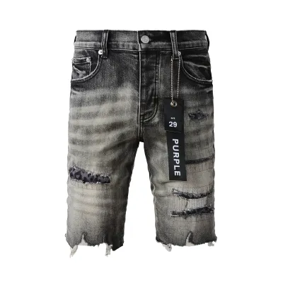 EM Sneakers Purple Brand Denim Shorts 5068 01