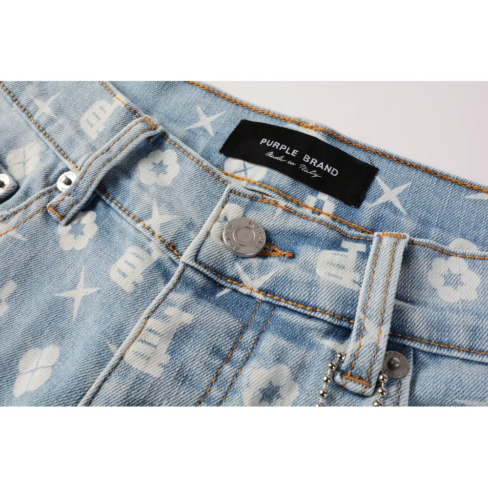 EM Sneakers Purple Brand Denim Shorts 5089
