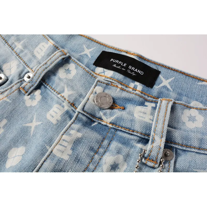 EM Sneakers Purple Brand Denim Shorts 5089