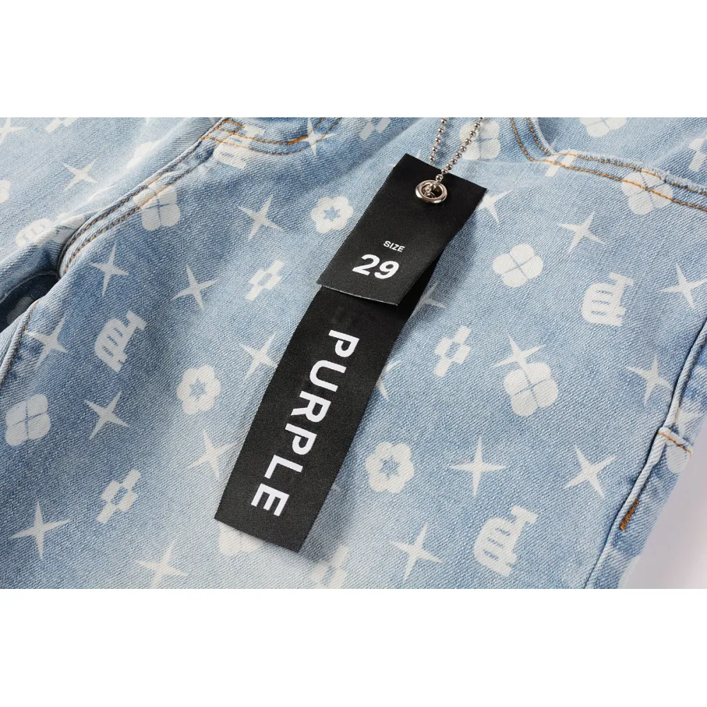 EM Sneakers Purple Brand Denim Shorts 5089